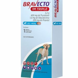Bravecto Triple 20-40 KG antipulgas para perros antipulgas masticable