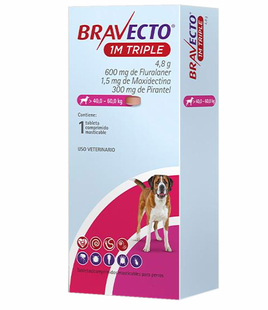 Bravecto Triple 40-60 KG antipulgas para perros valle de los chillos mi perro tiene pulgas mi perro se rasca