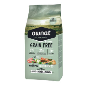 Ownat Grain Free Prime Pavo y Pollo valle de slos chillos alimento premium para perro servicio a domicilio alimento para perro quito alimento premium para perro cumbaya